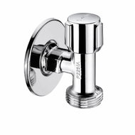 Schell Comfort Washing Machine Valve with Top Control 1/2" × 3/4", Chrome - Corner Valve