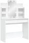 Shumee Toaletný stolík s LED osvetlením biely 96 × 40 × 142 cm - Toaletný stolík