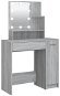 Shumee Toaletný stolík s LED sivý sonoma 86,5 × 35 × 136 cm - Toaletný stolík