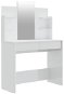 Shumee Toaletní stolek se zrcadlem lesklý bílý 96 × 40 × 142 cm - Toaletní stolek