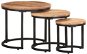 Shumee Odkládací stolky 3 ks masivní akáciové dřevo - Odkládací stolek