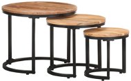 Shumee Odkládací stolky 3 ks masivní akáciové dřevo - Odkládací stolek