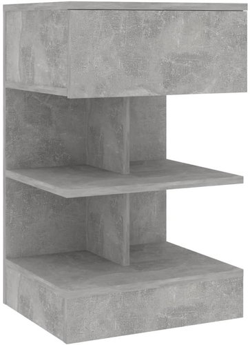 Shumee Noční stolek betonově šedý 40 × 35 × 65 cm dřevotříska - Night Stand - Main image