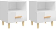 Shumee Nočné stolíky 2 ks biele s vysokým leskom 40 × 35 × 47 cm - Nočný stolík