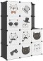 Dětská modulární skříň s 10 úložnými boxy černá PP - Botník