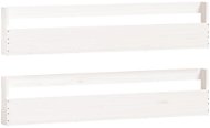 Nástěnné botníky 2 ks bílé 110 × 9 × 23 cm masivní akáciové dřevo - Botník