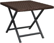Skládací stolek hnědý 45 × 35 × 32 cm polyratan - Zahradní stůl