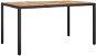 Shumee Záhradný stôl 150 × 90 × 75 cm polyratan a akáciové drevo čierny - Záhradný stôl