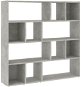 Regál SHUMEE knihovna / dělicí stěna, betonově šedá, 105 × 24 × 102 cm - Regál