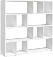 Regál SHUMEE knihovna / dělicí stěna, bílá, 105 × 24 × 102 cm - Regál