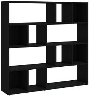Regál SHUMEE knihovna / dělicí stěna, černá, 105 × 24 × 102 cm - Regál