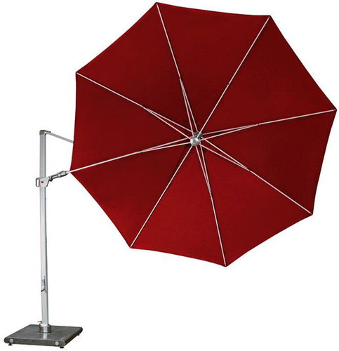 KNIRPS 340 cm - large luxury garden parasol with side bar Wine - Sun Umbrella - Main image
