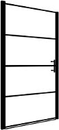 SHUMEE Sprchové dveře matné tvrzené sklo 100  ×  178 cm černé - Sprchové dveře