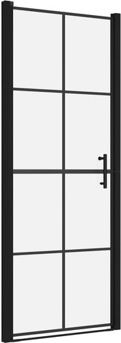 SHUMEE Sprchové dveře tvrzené sklo 81  ×  195 cm černé - Shower Door - Main image