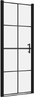 SHUMEE Sprchové dveře tvrzené sklo 81  ×  195 cm černé - Sprchové dveře