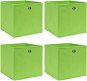 SHUMEE Úložné boxy 4 ks 32 × 32 × 32 cm zelené textil - Úložný box