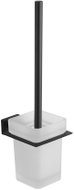 AQUALINE APOLLO závěsná, mléčné sklo, černá 1416-08B - Toilet Brush