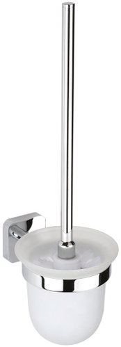 SAPHO INSIA Wall-Mounted, Frosted Glass, Chrome IS008 - Toilet Brush - Main image