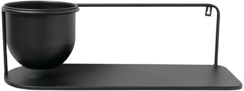 Boltze Metal shelf with pot cover PLUTO, 55 × 18 cm, black - Flower Stand - Main image