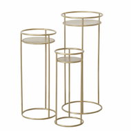 Boltze Set of pot stands RICKY, gold, width 50-70 cm, 3 pcs - Flower Stand