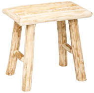 Atmosphera Wooden rectangular stool, footrest, 34 × 24 × 32 cm - Stool