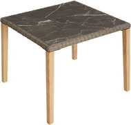 TecTake Rattan table Tarent 93,5 × 93,5 × 75cm, beige - Garden Table