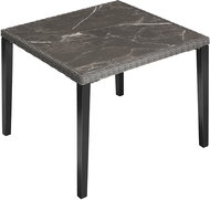 TecTake Rattan table Tarent 93,5 × 93,5 × 75 cm, grey - Garden Table