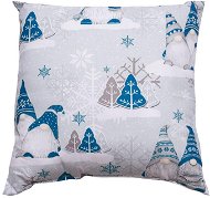 TEXTILOMANIE Dekorační polštářek Vánoční skřítek modrý - Polštář
