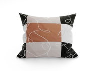 TEXTILOMANIE Šachy Dekorační polštářek hnědý - Pillow