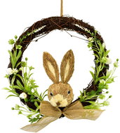 DOMMIO Easter decoration - Wicker wreath with rabbit, diameter 30 cm - Wreath