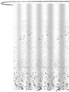 AQUALINE Sprchový závěs, 180 × 180 cm, polyester, bílý se vzorem ZV042 - Shower Curtain