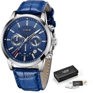 Lige Pánské hodinky -modrá 9866-6 + dárek zdarma - Men's Watch