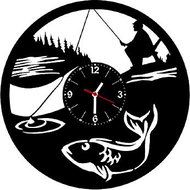 clock LP vynil 30cm Fisherman - Wall Clock