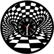 Clock LP vynil 30cm Optical illusion - Wall Clock