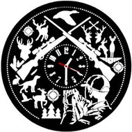 Clock LP vynil 30cm Crossed Rifles - Wall Clock