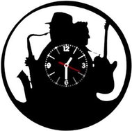 clock LP vynil 30cm Two musicians - Wall Clock