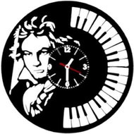hodiny vynil Muž s klaviaturou - Wall Clock