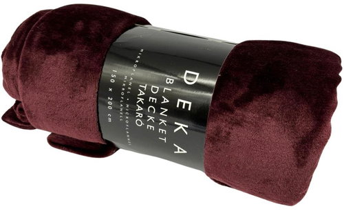 Home Elements Microflannel blanket 150 × 200 cm, burgundy - Blanket - Main image