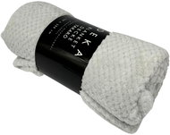 Home Elements Microflannel blanket 150 × 200 cm, light grey with texture - Blanket