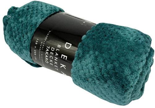 Home Elements Microflannel blanket 150 × 200 cm, turquoise with texture - Blanket - Main image