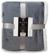 Home Elements Microflannel blanket with lamb, 150 × 200 cm, grey - Blanket