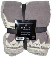 Home Elements Blanket with lamb 150 × 200 cm, jacquard pattern ballet grey - Blanket