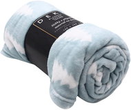 Home Elements Microflannel blanket 150 × 200 cm, tree pattern, light blue - Blanket