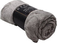 Home Elements Microflannel blanket 150 × 200 cm, grey with stripes - Blanket