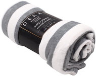 Home Elements Microflannel blanket 150 × 200 cm, grey, striped - Blanket