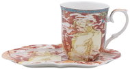 Home Elements porcelain mug 360 ml, with coaster, Mucha Zima - Mug