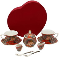 Home Elements porcelain set - chapo set, milk glass and sugar bowl Mucha dark - Cup