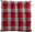 Quilted seat cushion 40 × 40 cm, checkered, red-grey