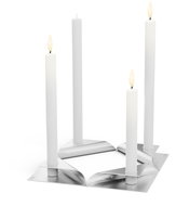 Höfats Square Candle Silver, 4 ks - Svícen