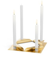 Höfats Square Candle Gold, 4 ks - Svícen
